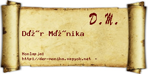 Dér Mónika névjegykártya
